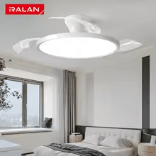 IRALAN 6단 속도 조절 LED 조명 DC모터가 장착된 대형 풍량 원격제어 실링팬 ($38.03 / (약: 54,805원))