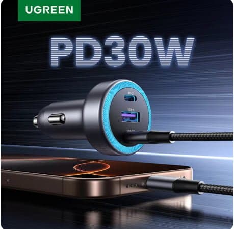 UGREEN 차량용 충전기 PD30W USB C ($5.05/무료)