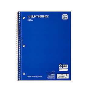 Pen Gear 70-Sheet College Ruled 1-Subject Spiral Notebook ($0.35 / (약: 504원))