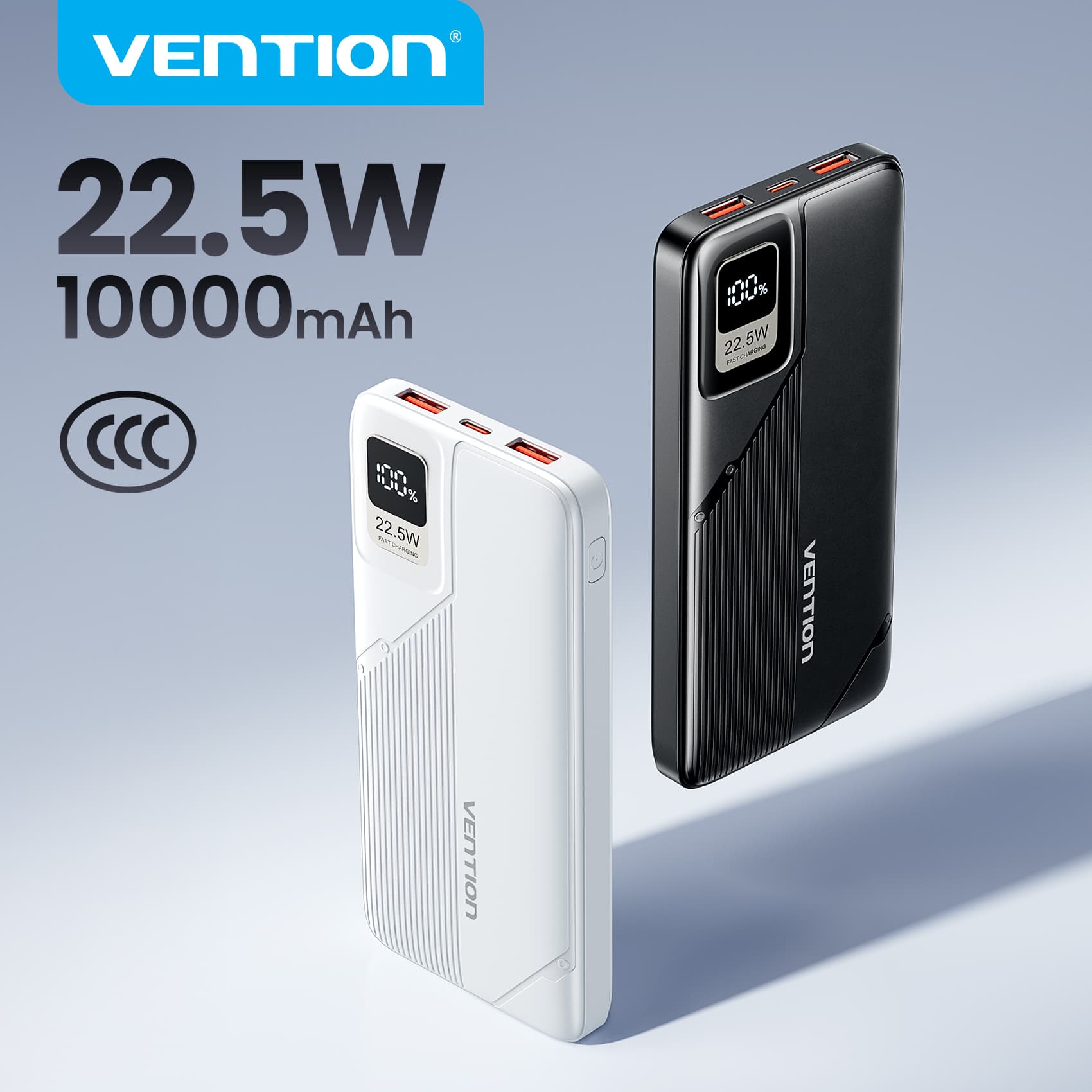 Vention Power Bank 10000mAh 22.5W 고속 충전 휴대용 보조 배터리 ($0.15 / (약: 216원))