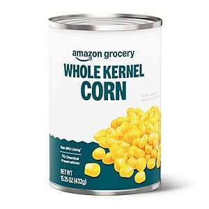 : 15.25-Oz Amazon Grocery Canned Whole Kernel Corn 4 for ($2.40 / (약: 3,458원))