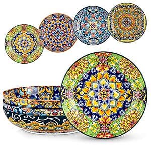 : 4-Pc 42-Oz vancasso Large Ceramic Pasta Bowls ($25.80 / (약: 37,180원))