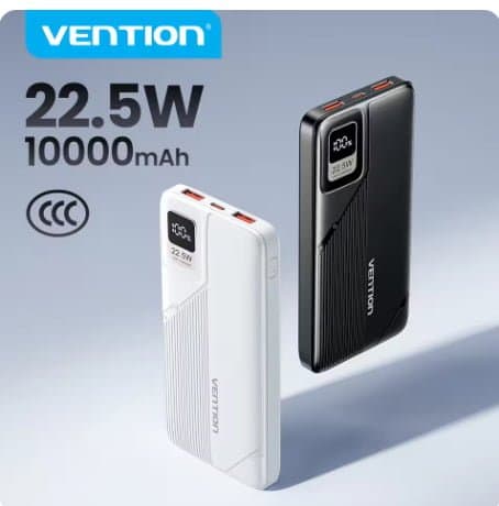 CCC 인증 Vention 보조배터리 10000mAh 22.5W ($12.30/무료)