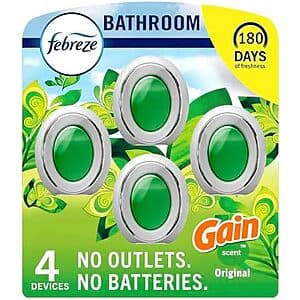 4-Pk 1-Oz Febreze Bathroom Air Freshener ($9.60 / (약: 13,834원))