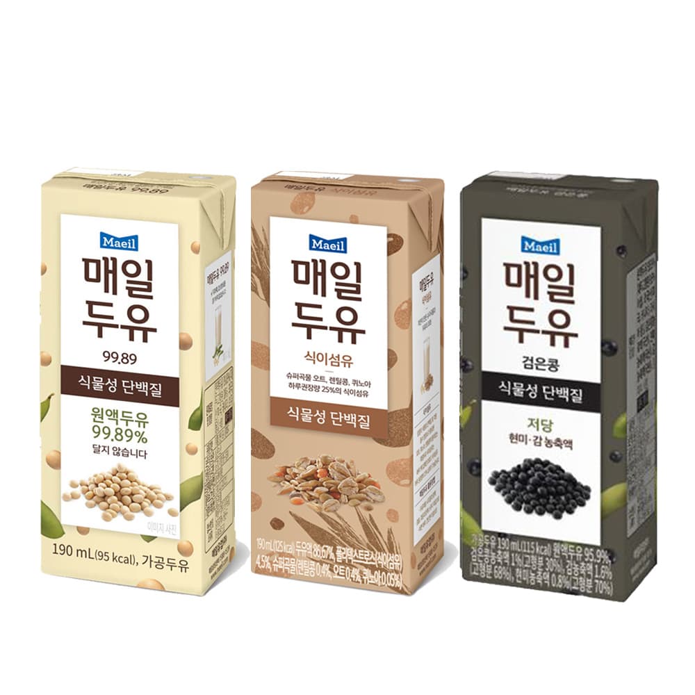 콩앤콩 두유 골라담기 190ml x 48팩 (0원 / 무료배송)