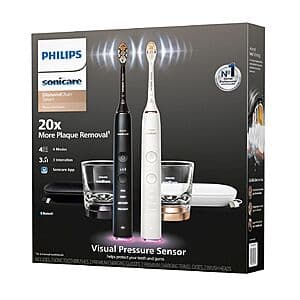 2-Pk Philips Sonicare DiamondClean Rechargeable Toothbrush ($40.00 / (약: 57,644원))