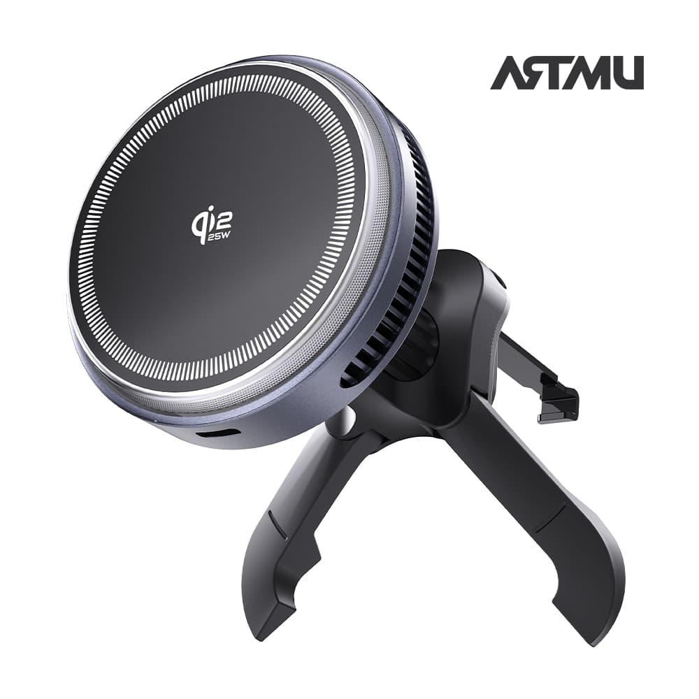 아트뮤 Qi2 25W 차량용 맥세이프 거치대 초고속 무선 충전기 QC110 (23,657원 / 무료배송)