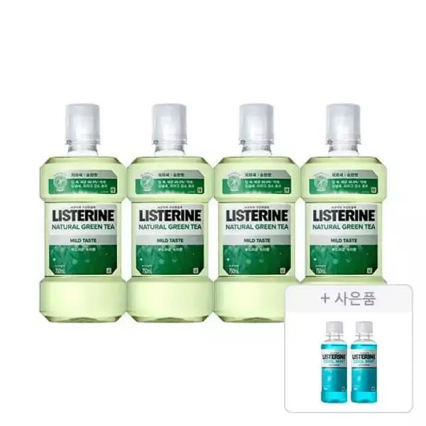 [롯데온]리스테린 쿨민트/쿨마일드/그린티 750ml 4개 (15,740원/무배)