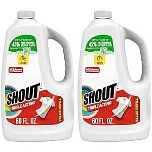 2-Pack 60-Oz SHOUT Active Enzyme Laundry Stain Remover Spray ($6.85 / (약: 9,871원))