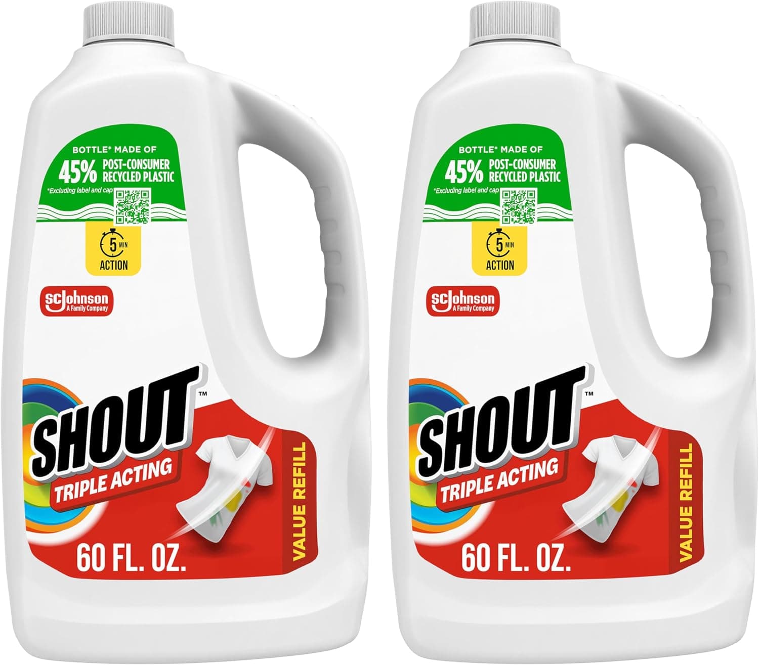 Amazon) Shout Active Enzyme 얼룩제거스프레이 리필1.7리터 2개 13.64->6.85 (샘즈보다저렴해요)