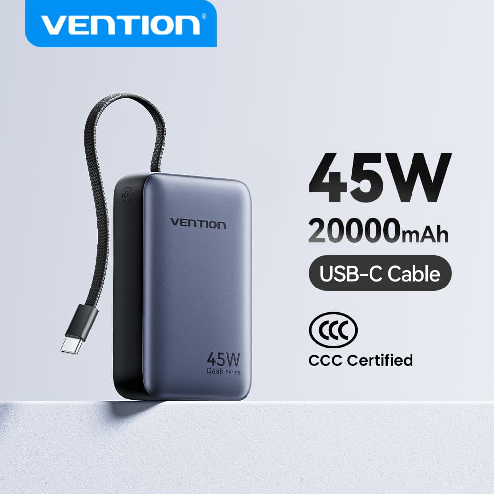 벤션 CCC 20,000mAh 45W 보조배터리 ($29.69 / (약: 42,786원))