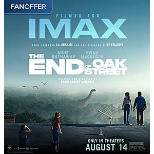 IMAX Movie Tickets: The End Of Oak Street ($14.00 / (약: 20,175원))