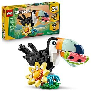 225-Pc LEGO Creator 3-in-1 Wild Animals Tropical Toucan Building Toy Set ($9.99 / (약: 14,396원))
