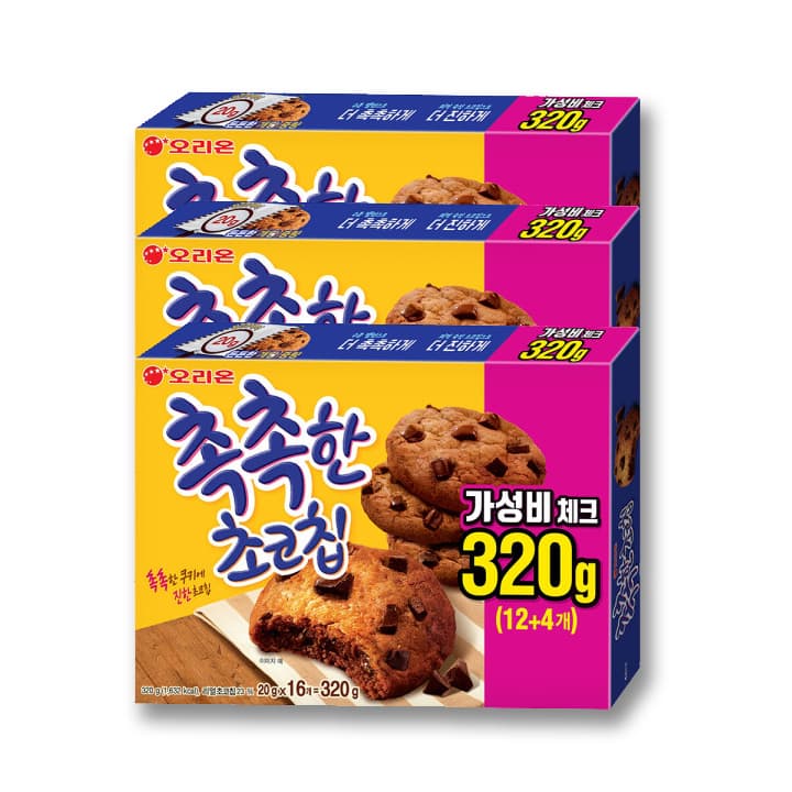 [지마켓]오리온 촉촉한 초코칩 16개입 3박스 (9,420원/무료) (무료배송)