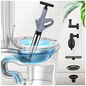 Mieaoll High-Pressure Air Drain Blaster w Pressure Gauge & Interchangeable Heads ($20.00 / (약: 28,822원))