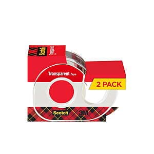 2-Pk Scotch 3 4" x 250" Transparent Tape Dispensers ($1.00 / (약: 1,433원))