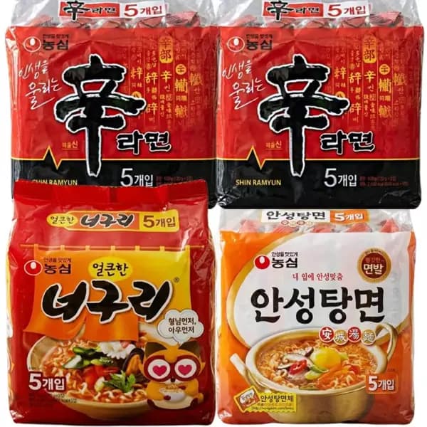 지마켓) 신라면10입 +안성탕면5입 +너구리5입 13,540원 (무료배송)
