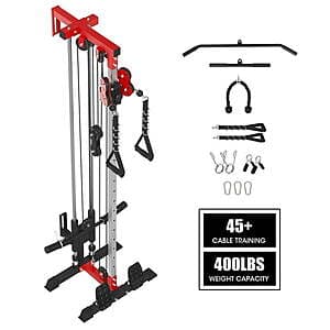 Mikolo Wall Mounted Cable Crossover Lat Pull Down Machine ($176.02 / (약: 252,342원))
