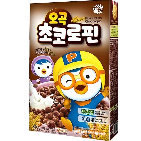 뽀로로 오곡 초코로핀 시리얼, 520g, 1개 (4,200원 / 무료배송)