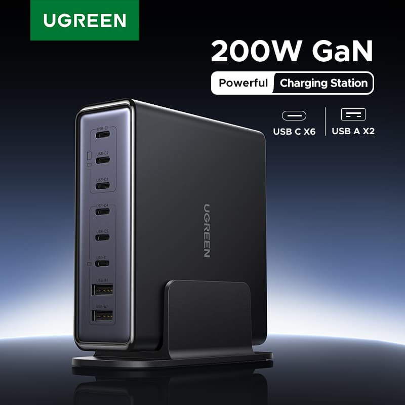 UGREEN 200W GaN 충전기 KR플러그 ($40.91 / (약: 58,648원))