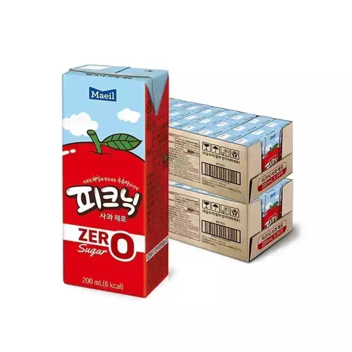 피크닉 사과 제로 200ml, 48개 (15,990원 / 무료배송)
