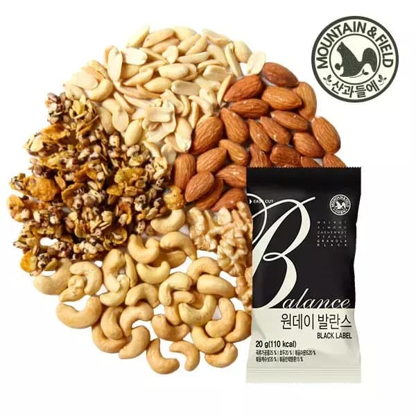 [오늘의집]산과들에 하루견과 원데이발란스블랙 20g 100봉 (35,754원/무료) (무료배송)