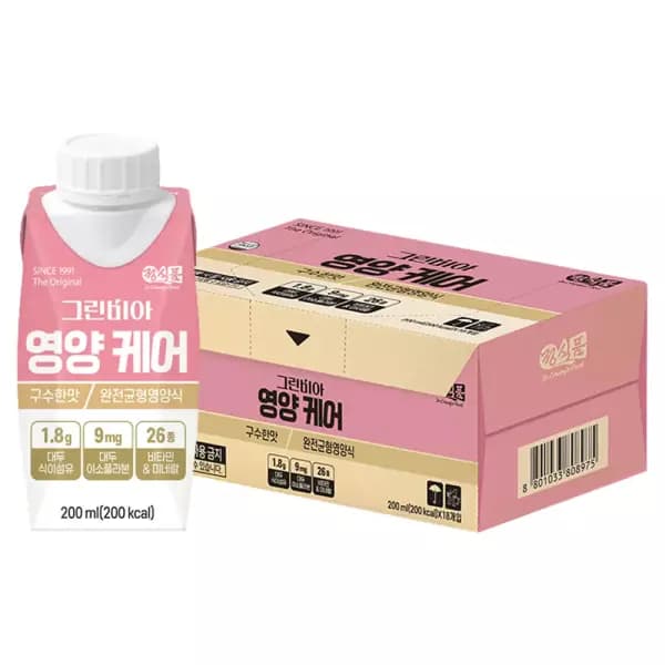 그린비아 영양 케어 영양식 구수한맛, 200ml, 18개 (17,080원 / 무료배송)