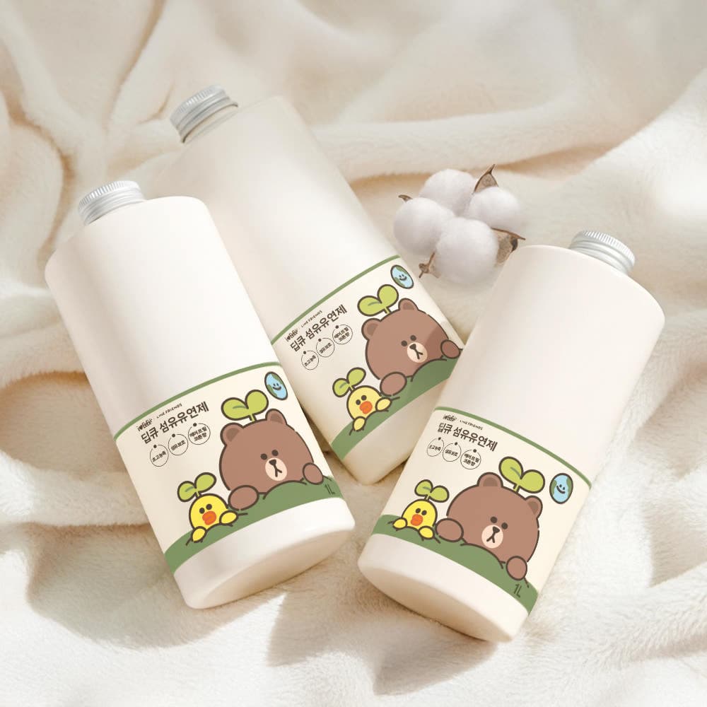 네이버) 지앤티클린 라인프렌즈 섬유유연제 1L 3개 6,900원 네멤무료 (무료배송)