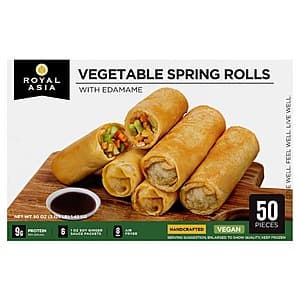 Members: 50-ct Royal Asia Vegetable Spring Rolls w Soy Ginger Sauce ($7.49 / (약: 10,737원))
