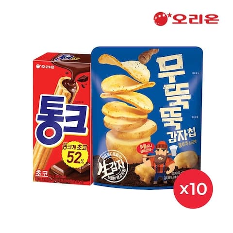 무뚝뚝감자칩(60g) 10개 + 통크(45g) 10개 (0원 / 무료배송)