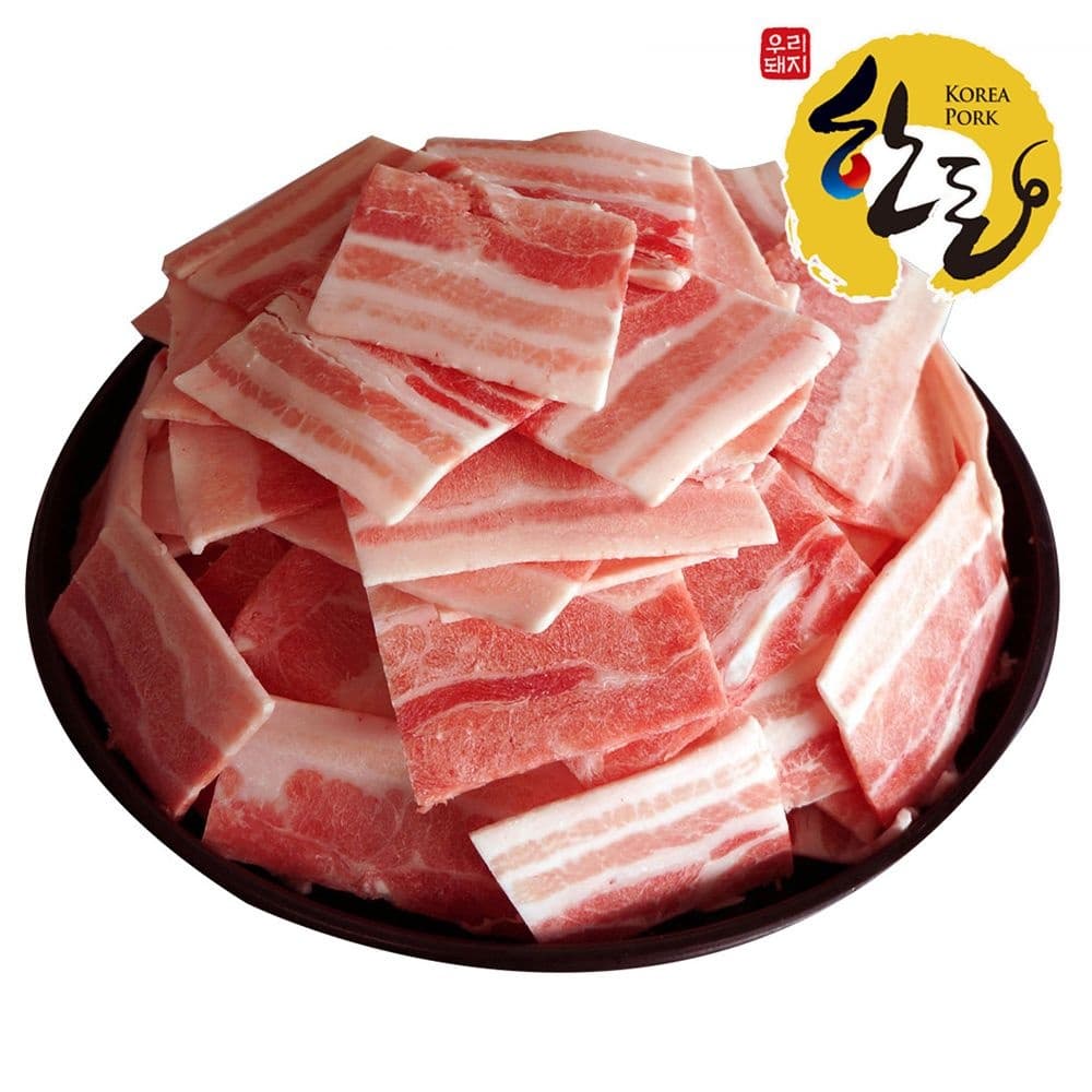 [롯데온]국내산 1등급 한돈 냉동 삼겹살600g (12,970원/무료) (무료배송)