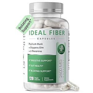 120-ct iMATCHME Psyllium Husk & Slippery Elm Fiber Supplement Capsules ($6.40 / (약: 9,175원))
