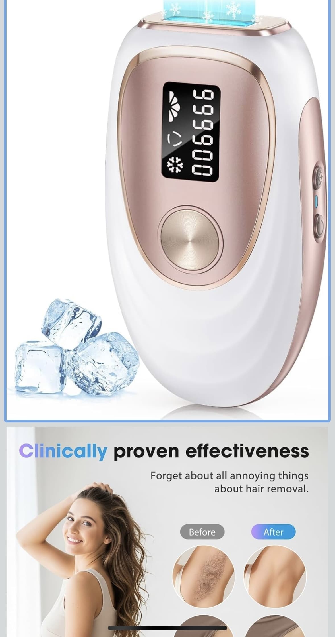 Amazon) IPL Laser Hair Removal Device for Women & Men 코드후 34.99