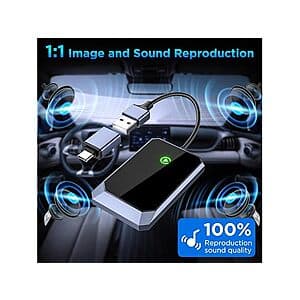 Terunsoul Plug & Play Wireless Carplay Adapter ($8.99 / (약: 12,888원))