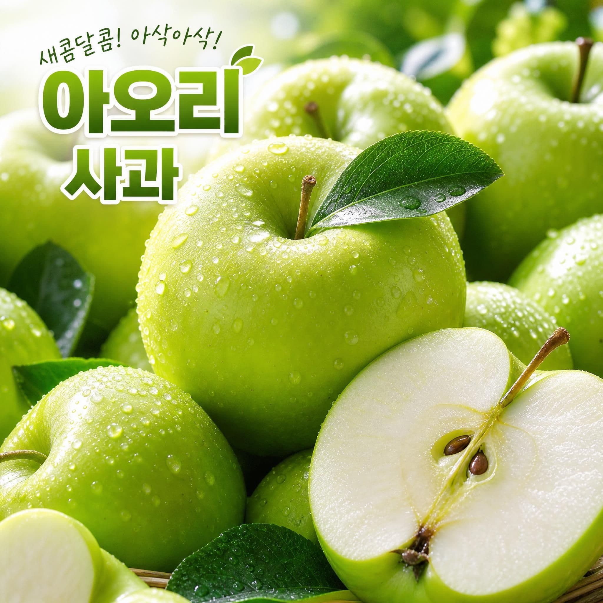 국내산 세척 아오리사과 2kg 가정용 (7,480원 / 무료배송)