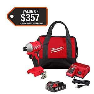 Milwaukee M18 18V 1 2" Brushless Compact Drill Driver Kit w Tool Bag ($95.25 / (약: 136,550원))