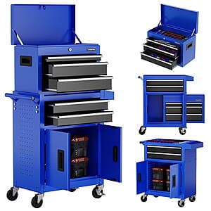 20" WORKPRO 5-Drawer Rolling Tool Chest w Sliding Drawer & Removable Organizer ($149.99 / (약: 214,470원))