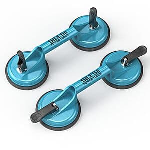 2-Ct SEESII Glass & Tile Suction Cup Lifters w Aluminum Handles ($25.98 / (약: 37,148원))