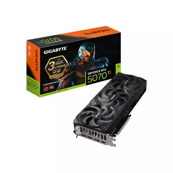 GIGABYTE 지포스 RTX 5070 Ti WINDFORCE OC SFF D7 16GB 제이씨현 (1,467,900원 / 무료배송)