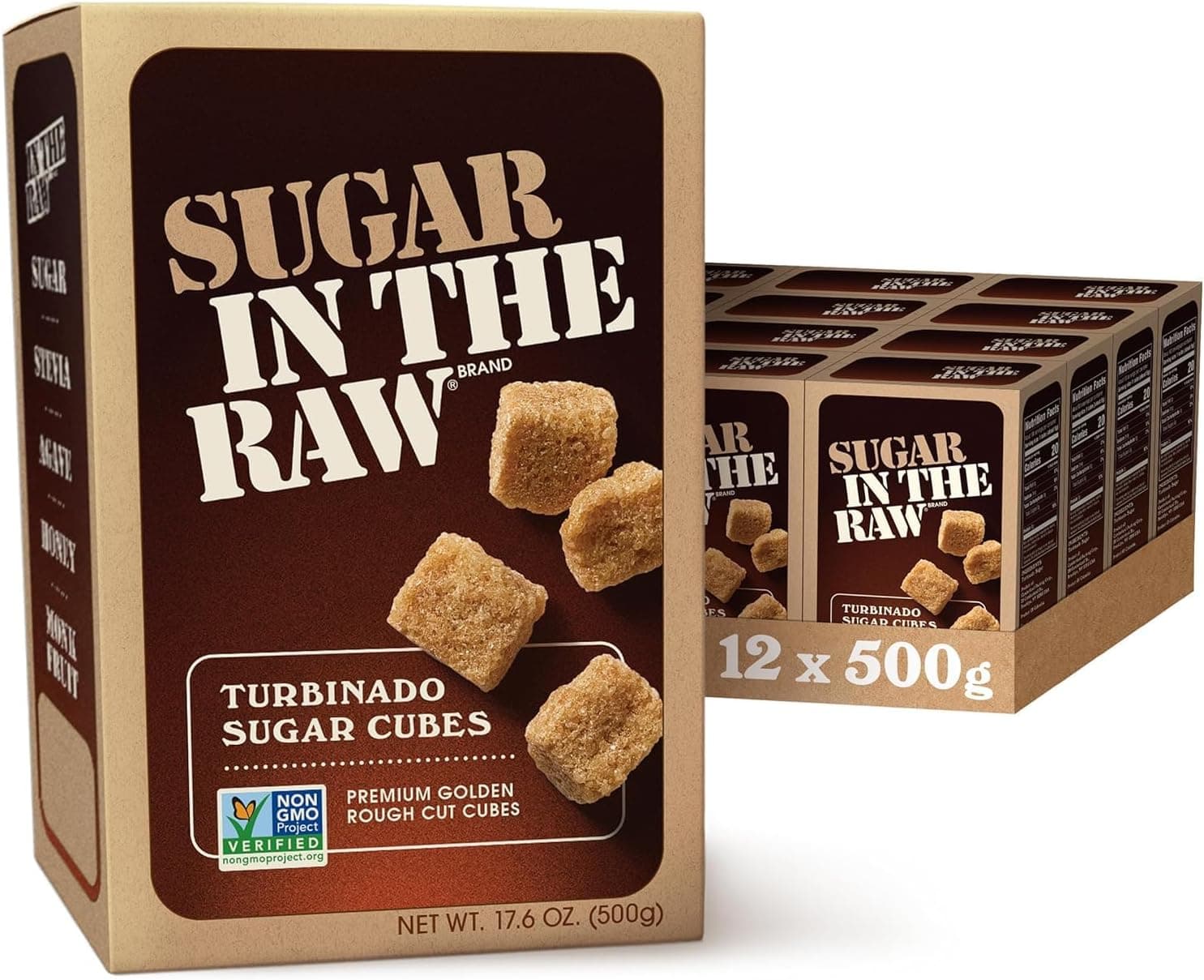 Amazon) 리뷰 3만 9천개 넘는 Sugar In The Raw, Turbinado Cane Sugar Cubes, 17.6 oz Box, 12팩 $63.72 -> $24.58, 최저가
