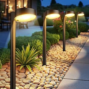 : 6-pk Ahaorigin LED Waterproof Solar Outdoor Pathway Lights ($19.50 / (약: 27,883원))