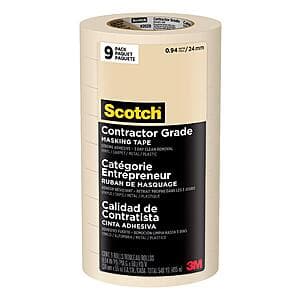9-Pk Scotch Contractor Grade Masking Tape ($9.60 / (약: 13,727원))