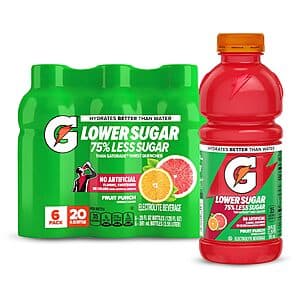6-Pk 20-Oz Gatorade Lower Sugar Sports Drink ($3.75 / (약: 5,362원))
