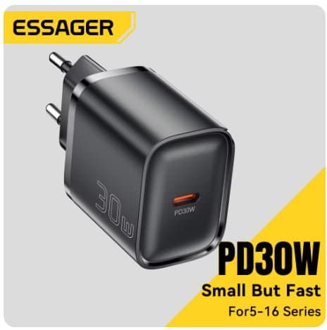 Essager 미니 PD30W 타입 C 충전기 ($3.15 배송료포함)
