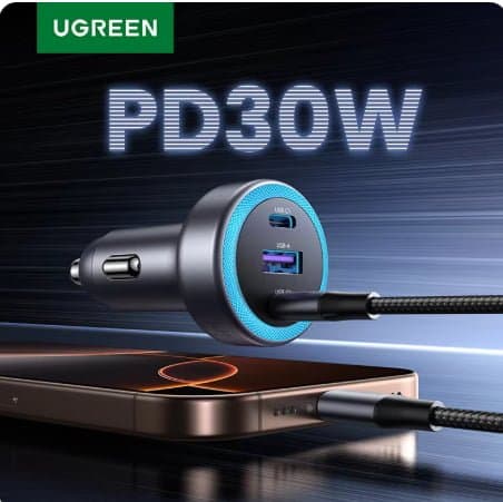 UGREEN 차량용 충전기 PD30W ($4.80/무료)