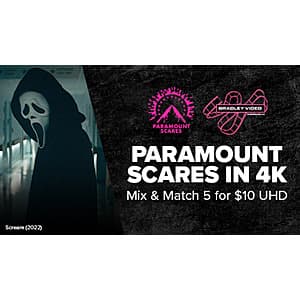 Paramount Scares Digital Sale : HDX Films 10 for ($13.00 / (약: 18,588원))