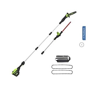 Members: Greenworks 80V Gen 2 Polesaw Pole Hedge Combo Kit ($180.00 / (약: 257,382원))