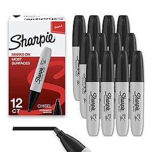 12-Ct Sharpie Chisel Tip Permanent Markers ($6.80 / (약: 9,723원))