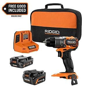 RIDGID 18V NUKE SubCompact 1 2" Drill Driver Kit w 2.0Ah & 4.0Ah Batteries ($139.00 / (약: 198,756원))