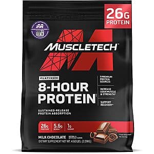 4.6 Lbs MuscleTech Platinum 8-Hour Protein Powder ($24.55 / (약: 35,104원))